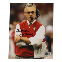 Jim Tressel Signed Ohio State Buckeyes 8x10 Photo Inscribed "Best Wishes!" (Beckett) at PristineAuction.com