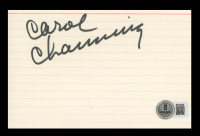 Carol Channing Signed 4x6 Index Card (Beckett) at PristineAuction.com