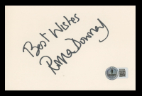 Roma Downey Signed 4x6 Index Card Inscribed "Best Wishes" (Beckett) at PristineAuction.com