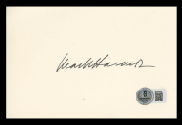 Mark Harmon Signed 4x6 Index Card (Beckett) at PristineAuction.com