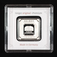 Geiger Edelmetalle 10g .999 Fine Silver Bullion Bar In Assay at PristineAuction.com