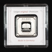 Geiger Edelmetalle 10g .999 Fine Silver Bullion Bar In Assay at PristineAuction.com