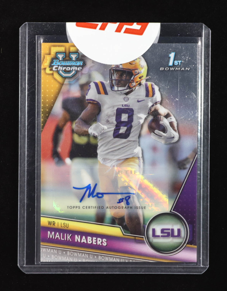 Malik Nabers 2023 Bowman Chrome University Autographs #74 RC