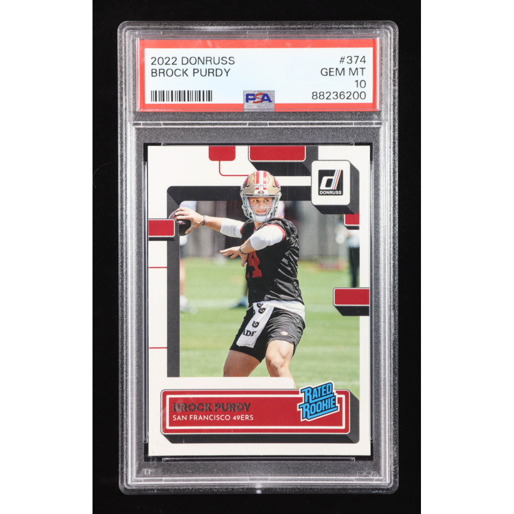 Brock Purdy 2022 Donruss Rated Rookie #374 RC (PSA 10) at PristineAuction.com