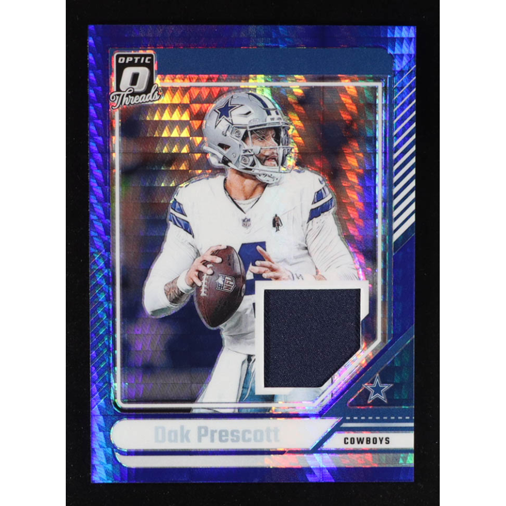 Dak Prescott 2024 Donruss Optic Donruss Threads Blue Hyper #2 at PristineAuction.com