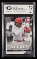 Elly De La Cruz 2023 Leaf Special Release Rookie Exclusive Flag #FL07 RC (BCCG 10) at PristineAuction.com