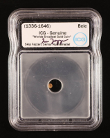 (1336-1646) India 1 Bele Gold Coin - Skip Fazzari Signature Label (ICG Genuine) at PristineAuction.com
