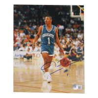 Muggsy Bogues Signed Hornets 8x10 Photo (Beckett) at PristineAuction.com