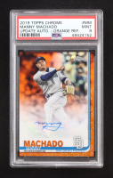 Manny Machado 2019 Topps Chrome Update Autograph Orange Refractors #CUAMM #24/25 (PSA 9) at PristineAuction.com