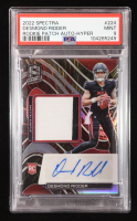 Desmond Ridder 2022 Panini Spectra Hyper Jersey Autograph #224 #57/75 RC (PSA 9) at PristineAuction.com