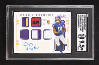 Justin Jefferson 2020 Absolute Rookie Premiere Material Autographs Five #213 RC #8/10 (SGC 9.5 | Autograph Graded 10) at PristineAuction.com