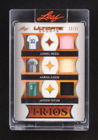 Lionel Messi / Aaron Judge / Jayson Tatum 2024 Leaf Ultimate Sports Trios Bronze #UT18 #23/25 at PristineAuction.com