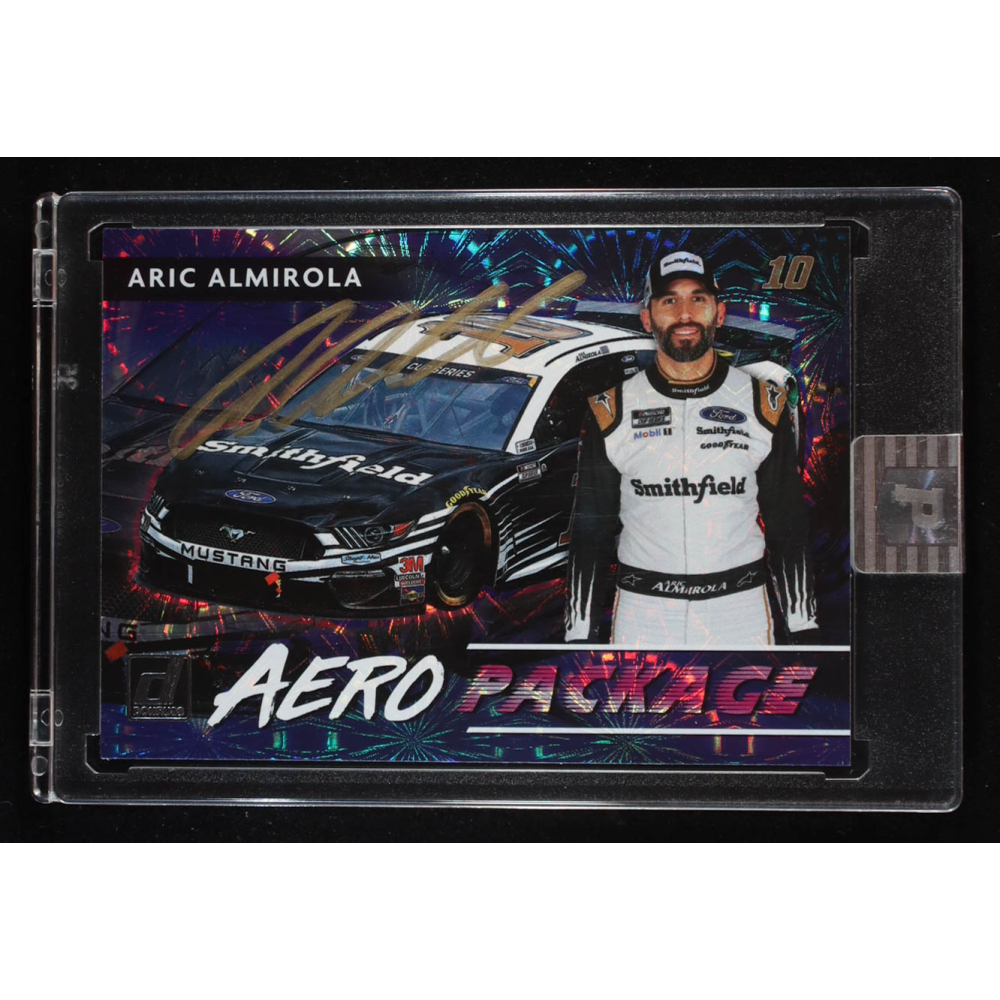 Aric Almirola Signed 2021 Donruss Aero Package #5 (PA) at PristineAuction.com