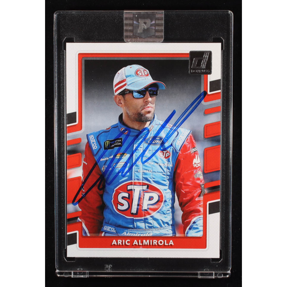 Aric Almirola Signed 2018 Donruss #54B SP / Name Centered (PA) at PristineAuction.com