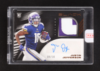Justin Jefferson 2020 Panini Black Rookie Signature Materials Copper #18 RC #09/10 at PristineAuction.com