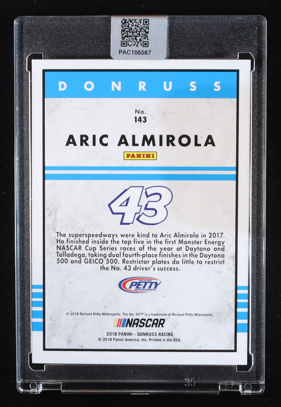 Aric Almirola Signed 2018 Donruss #143 RETRO (PA) at PristineAuction.com Aric Almirola Signed 2018 Donruss #143 RETRO (PA) at PristineAuction.com