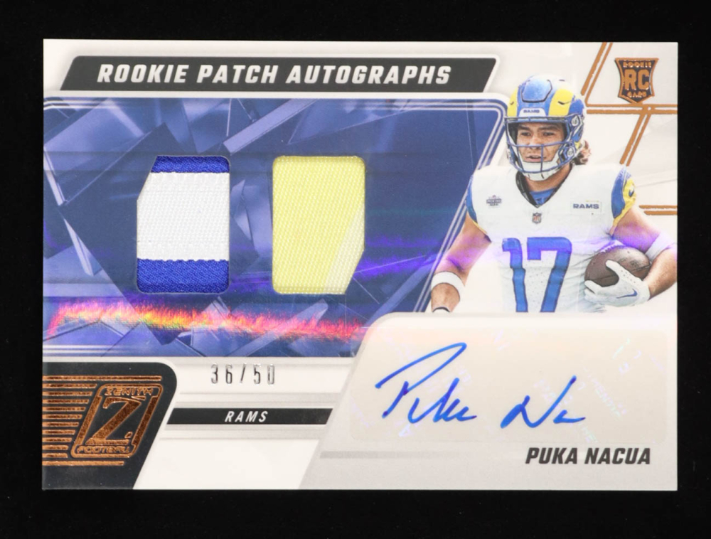 Puka Nacua 2023 Zenith Rookie Patch Autographs Copper #227 #36/50 RC