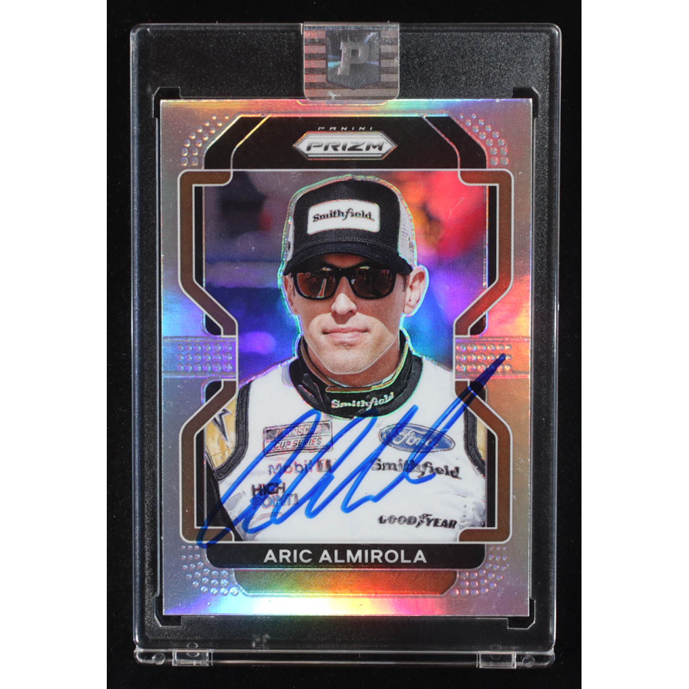 Aric Almirola Signed 2022 Panini Prizm Prizms Silver #77 (PA) at PristineAuction.com