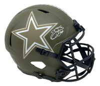 Emmitt Smith Signed Cowboys Full-Size Salute to Service Alternate Speed Helmet (Prova) at PristineAuction.com