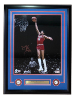 Julius "Dr. J" Erving Signed 76ers Custom Framed Photo (Beckett) at PristineAuction.com