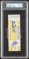 Magic Johnson & Larry Bird Signed 1983-84 NBA Championship Playoffs Game 4 at The Forum (PSA Authentic) at PristineAuction.com