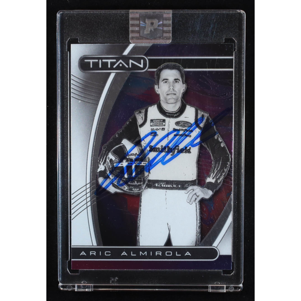 Aric Almirola Signed 2021 Panini Chronicles Titan #18 (PA) at PristineAuction.com