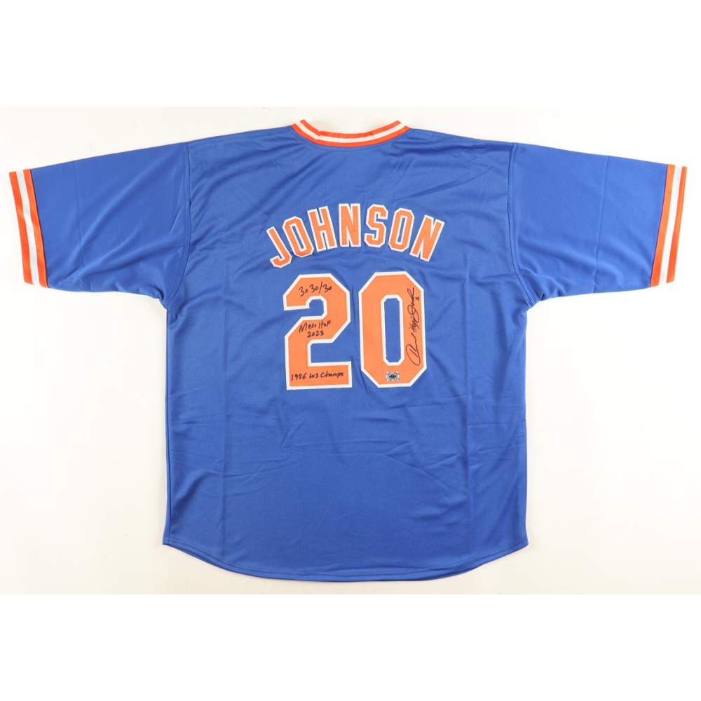 Howard Johnson Signed Jersey Inscribed "3x30/30", "Mets HOF 2023" & "1986 WS Champs" (Wilder Side of Sports) at PristineAuction.com