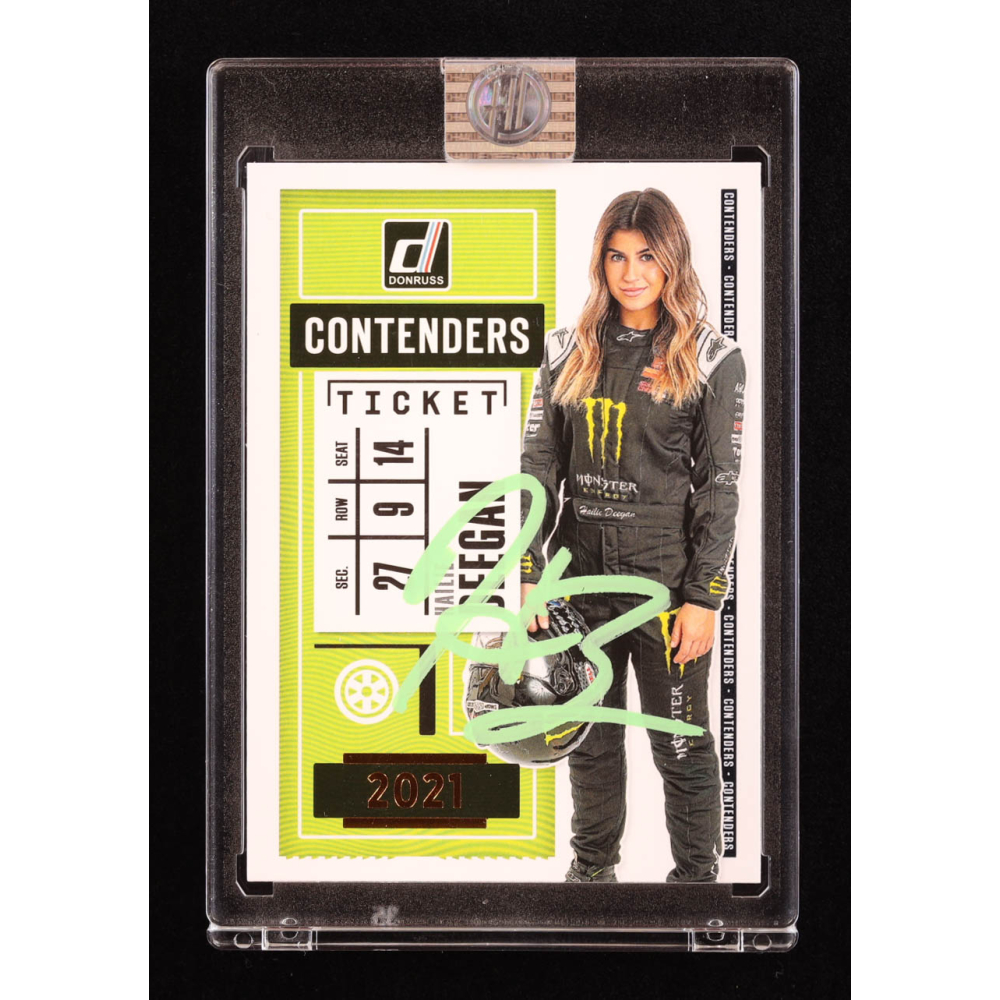 Hailie Deegan Signed 2021 Donruss Contenders #1 (Deegan) at PristineAuction.com