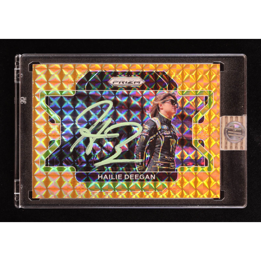 Hailie Deegan Signed 2022 Panini Prizm Reactive Orange #91 (Deegan) at PristineAuction.com