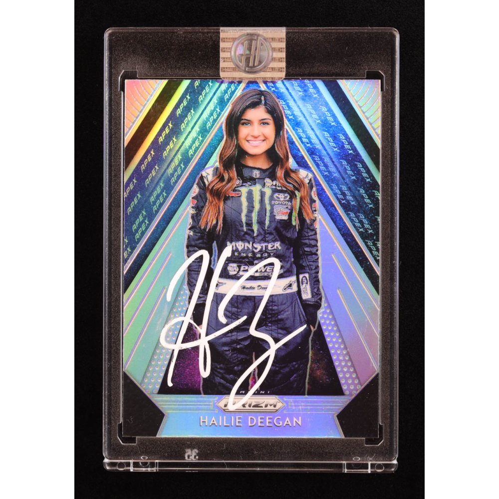 Hailie Deegan Signed 2019 Panini Prizm Apex Silver #7 (Deegan) at PristineAuction.com