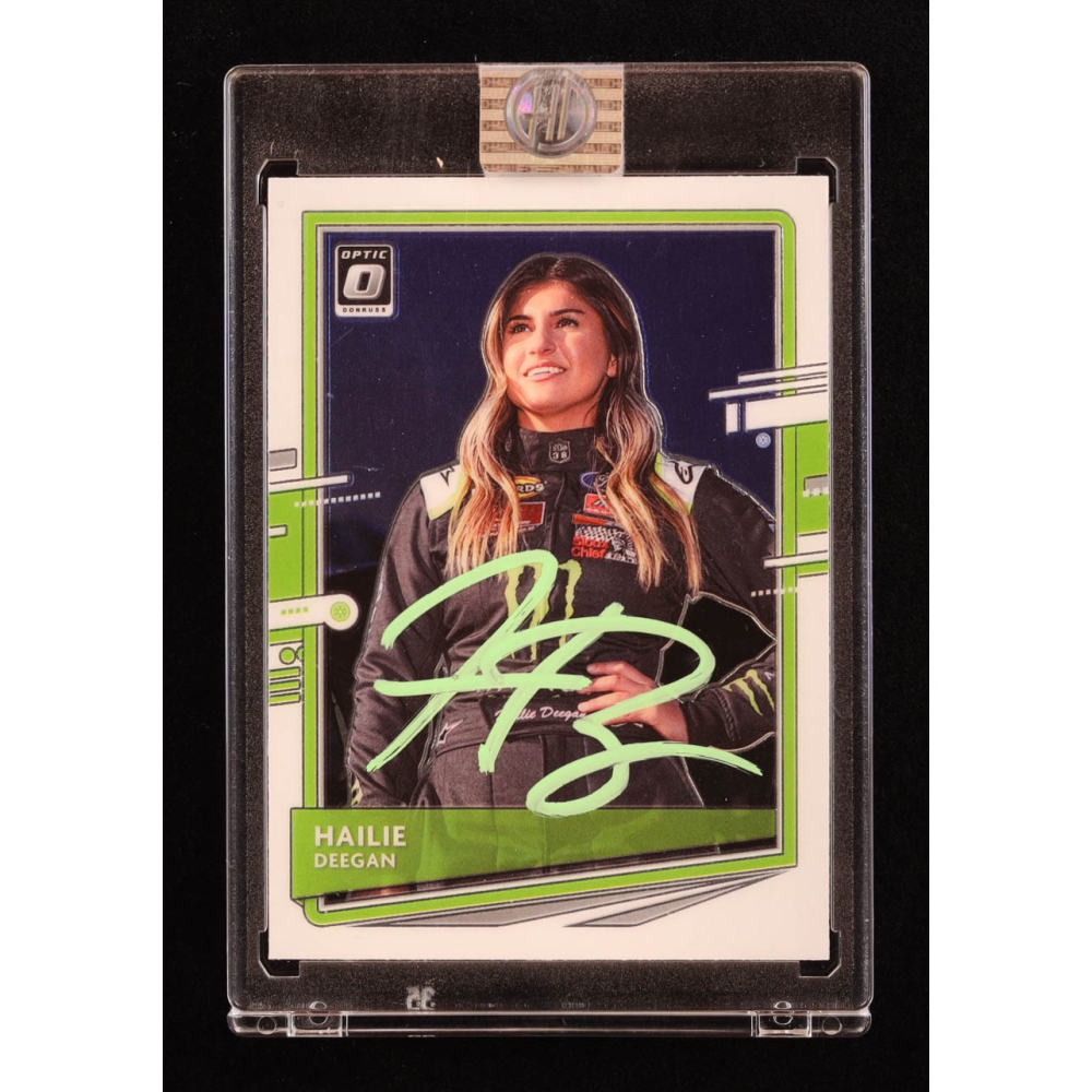 Hailie Deegan Signed 2021 Donruss Optic #29 (Deegan) at PristineAuction.com