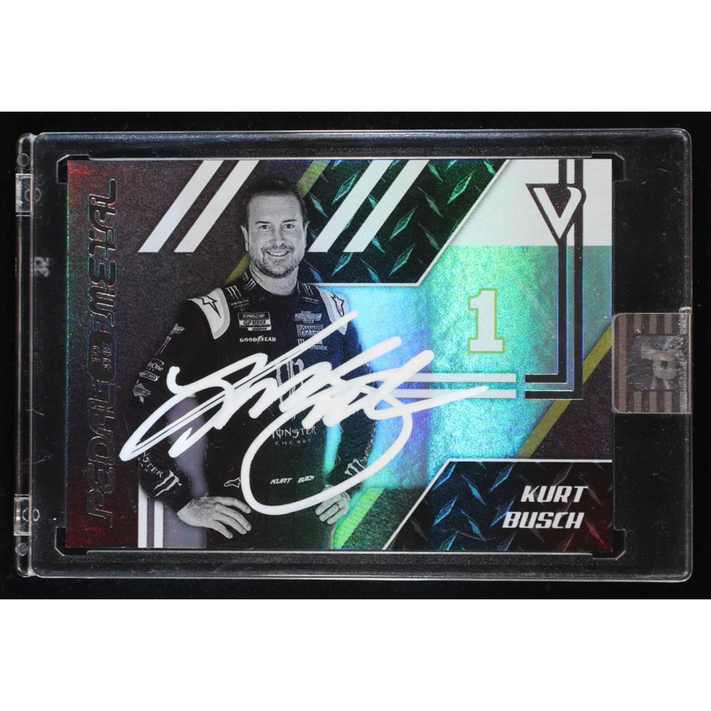 Kurt Busch Signed 2020 Panini Chronicles Victory Lane #21 Petal To The Metal (PA) at PristineAuction.com