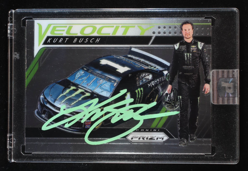 Kurt Busch Signed 2019 Panini Prizm #79 Velocity (PA)