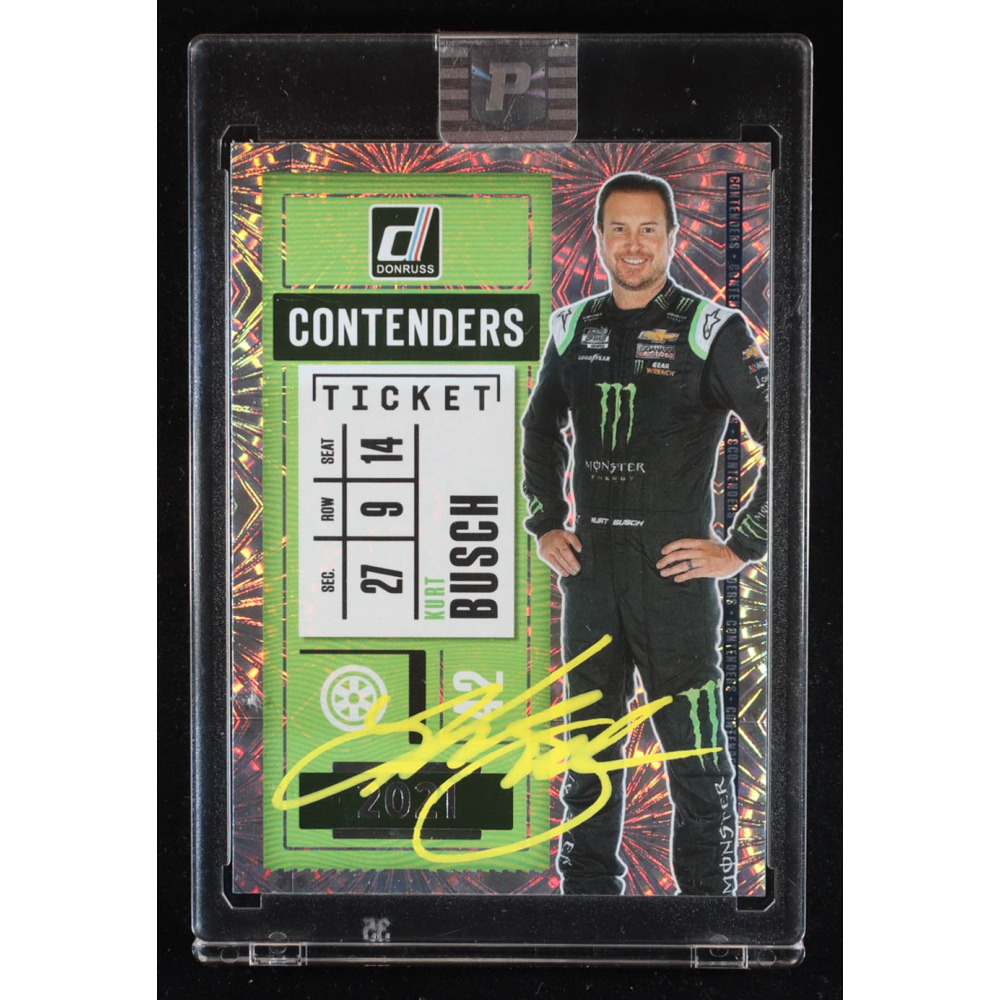 Kurt Busch Signed 2021 Panini Donruss #9 Contenders (PA) at PristineAuction.com