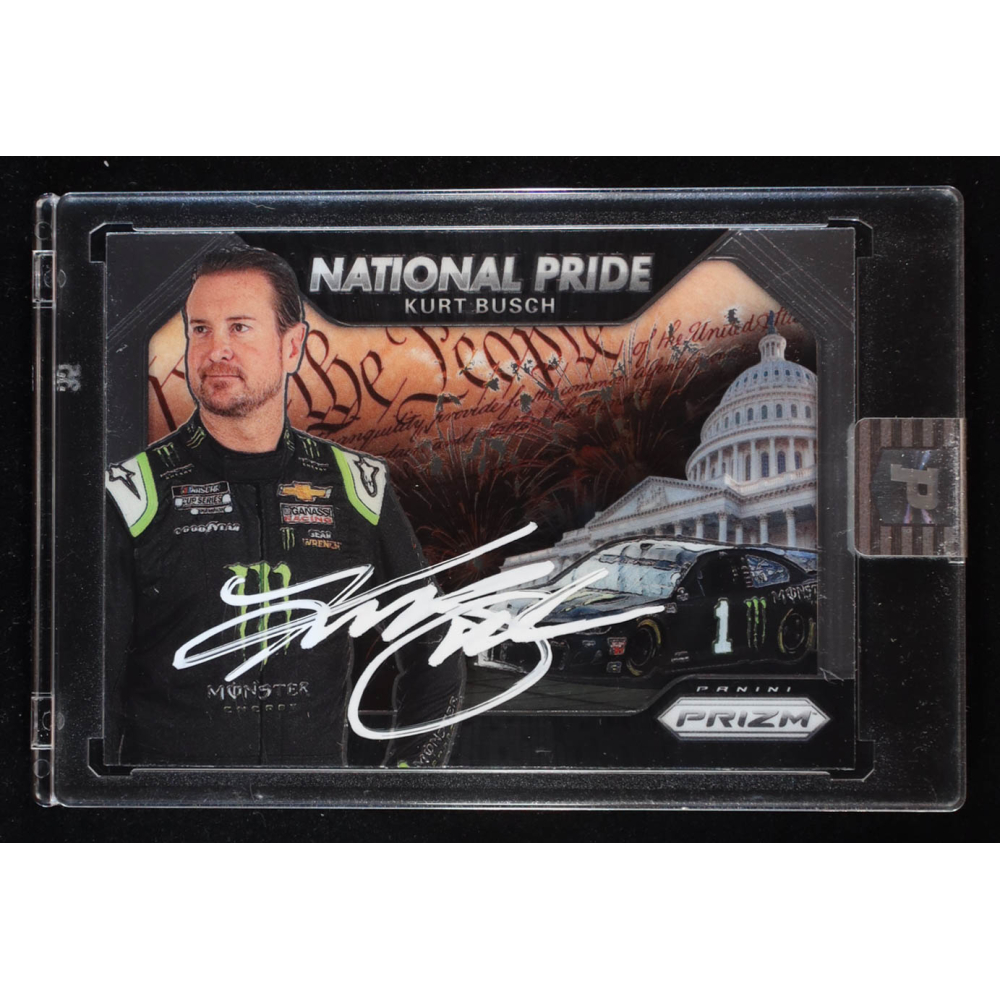Kurt Busch Signed 2020 Panini Prizm #6 National Pride (PA) at PristineAuction.com