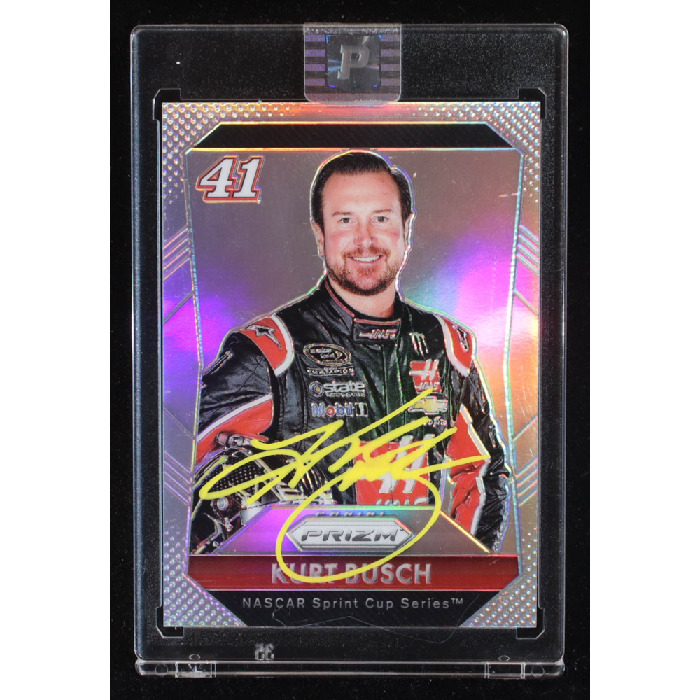 Kurt Busch Signed 2016 Panini Prizm #30 Silver Prizm (PA) at PristineAuction.com