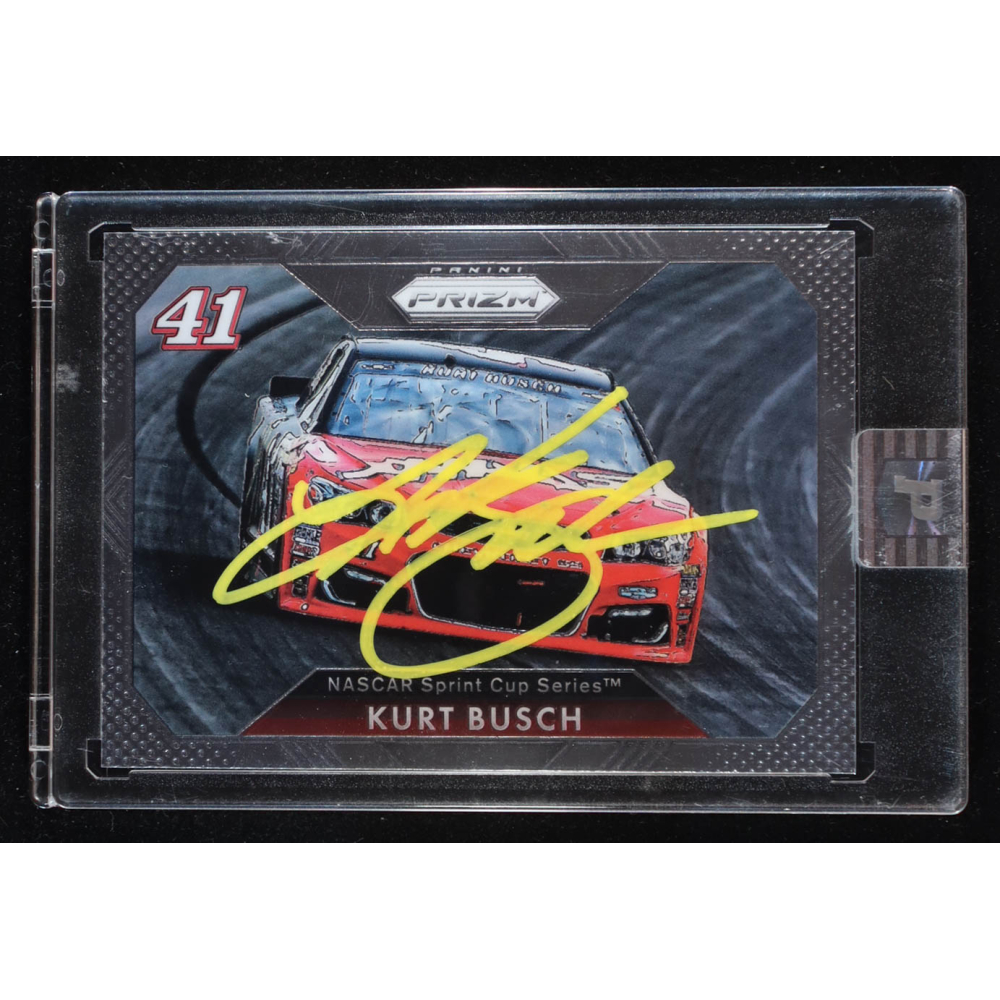 Kurt Busch Signed 2016 Panini Prizm #46 (PA) at PristineAuction.com