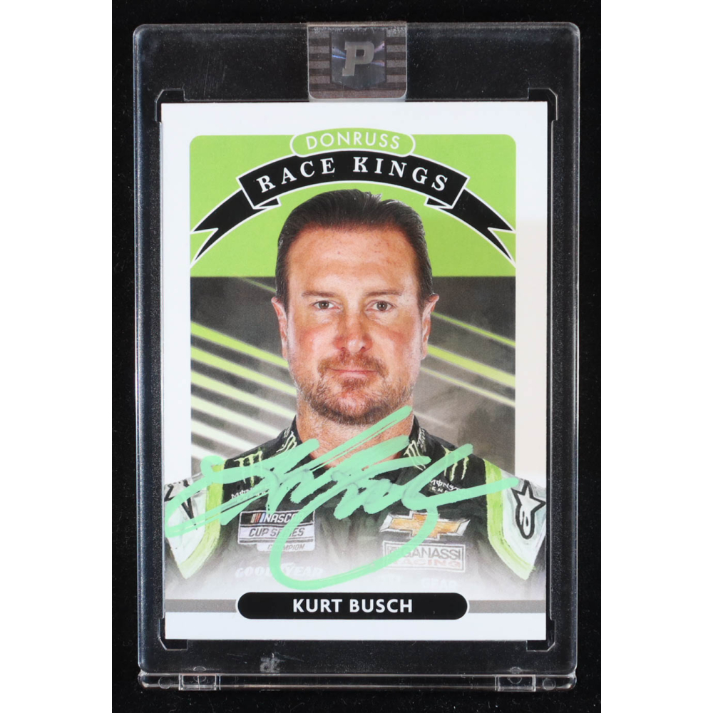 Kurt Busch Signed 2021 Panini Donruss #17 Race Kings (PA) at PristineAuction.com