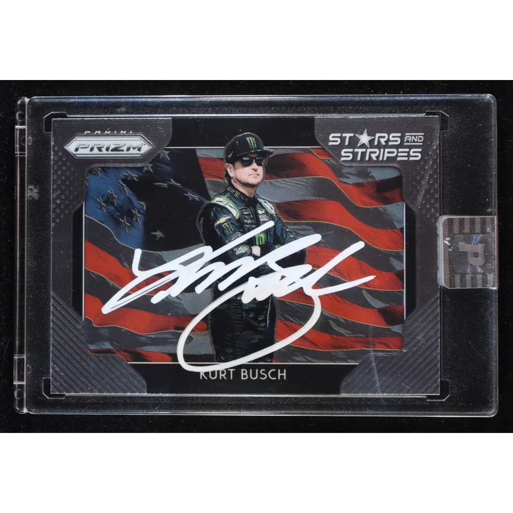 Kurt Busch Signed 2019 Panini Prizm #6 Stars & Stripes (PA) at PristineAuction.com
