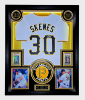 Paul Skenes Signed Pirates Custom Framed LED Backlit Jersey Display & (2) PSA 10 Graded Rookie Cards (MLB) at PristineAuction.com