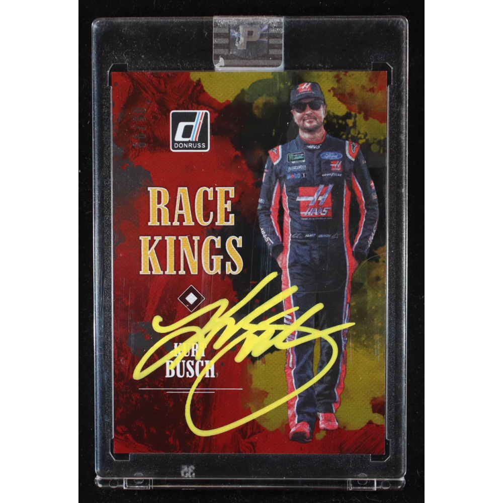 Kurt Busch Signed 2019 Panini Donruss #6 Gold Press Proof #6/99 (PA) at PristineAuction.com
