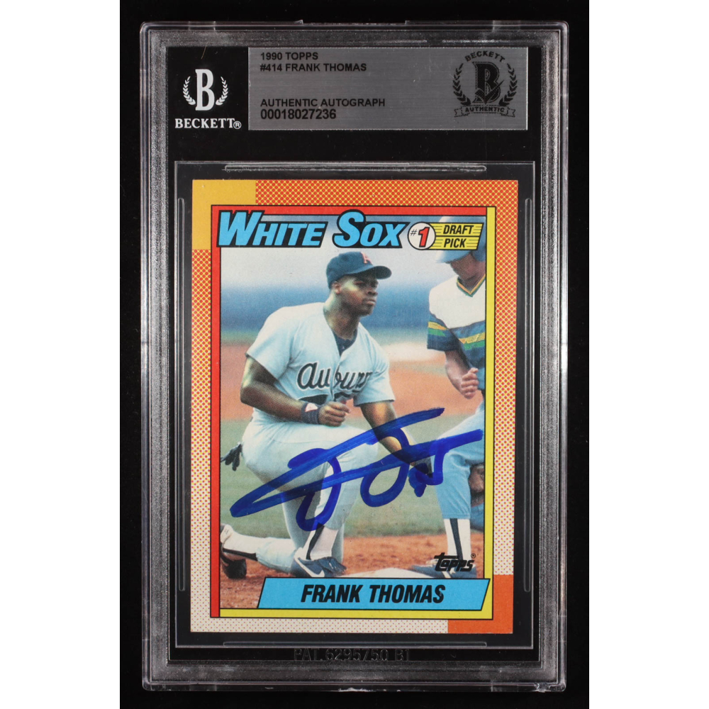 Frank Thomas Signed 1990 Topps #414 RC (BGS) at PristineAuction.com