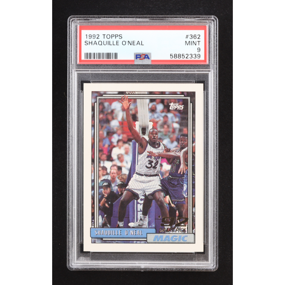 Shaquille O'Neal 1992-93 Topps #362 RC (PSA 9) at PristineAuction.com