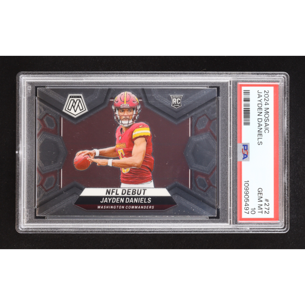 Jayden Daniels 2024 Panini Mosaic #272 DEB RC (PSA 10) at PristineAuction.com