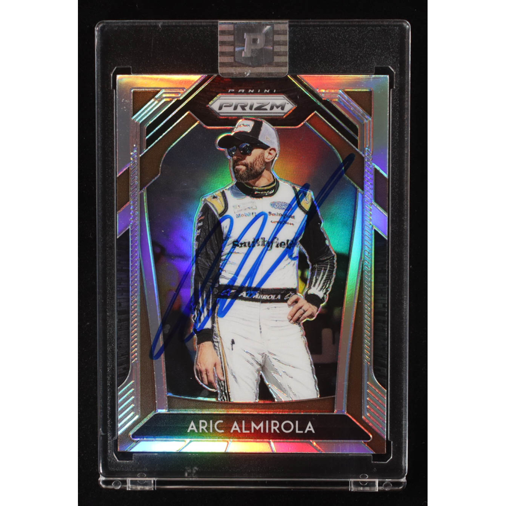 Aric Almirola Signed 2020 Panini Prizm Prizms #10 (PA) at PristineAuction.com