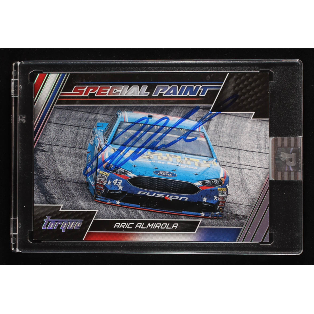 Aric Almirola Signed 2017 Panini Torque Special Paint Holo Silver #8 #/99 (PA) at PristineAuction.com