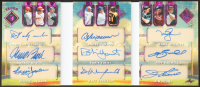 Carl Yastrzemski / Johnny Bench / Reggie Jackson / Andre Dawson / Robin Yount / Dave Winfield / Mark McGwire / Jeff Bagwell / Jim Thorne Signed 2025 Leaf Season In The Sun Cloud 9 Autographs Pink Crystal #C9-9 #6/7 at PristineAuction.com