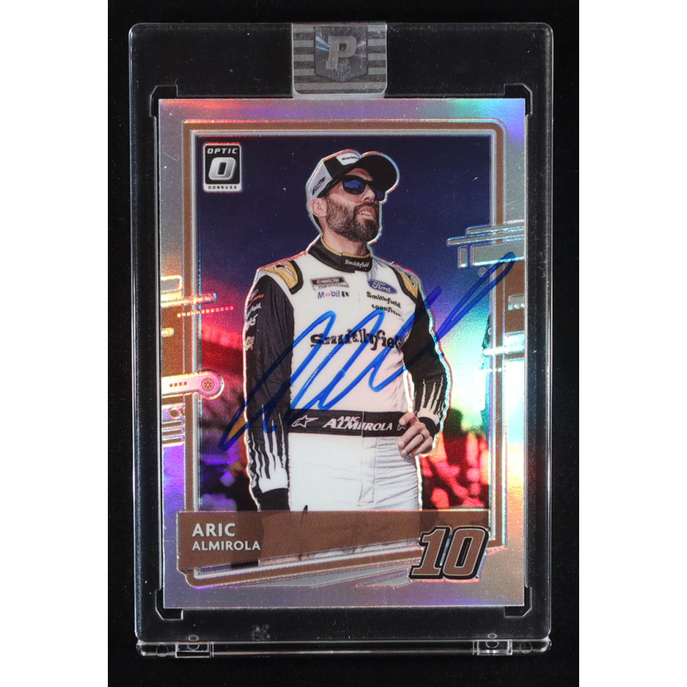 Aric Almirola Signed 2021 Donruss Optic Holo #39 (PA) at PristineAuction.com