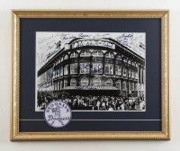 Brooklyn Dodgers Greats Custom Framed Photo Display Signed By (28) with Wee Reese Don Newcombe Includes Cloth Patch (PSA) at PristineAuction.com