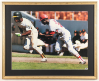 Lou Brock Signed Cardinals Custom Framed Photo (Beckett) at PristineAuction.com